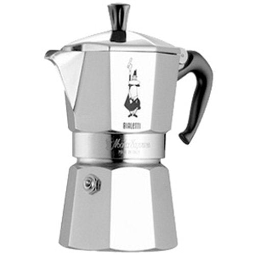 Bialetti Moka Express Iconic Italian Stovetop Espresso Maker, Italian Made; Moka Pot/Percolator/Coffee Maker/Mocha Pot for an Authentic Italian Coffee (Silver, 3 Cup)