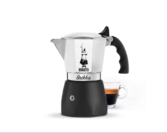 Bialetti New Brikka, Moka Pot, the only coffee maker capable of producing the cream of the espresso 2 Cups, Aluminum