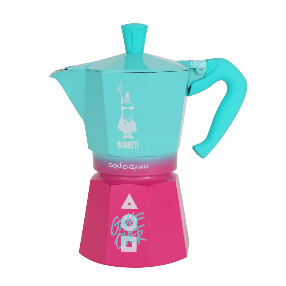 Bialetti Moka Express Squid Game©: Iconic Stovetop Espresso Maker, Moka Pot, Italian Coffee Maker, 6 Espresso Shots (9 oz - 270 ml), Aluminum