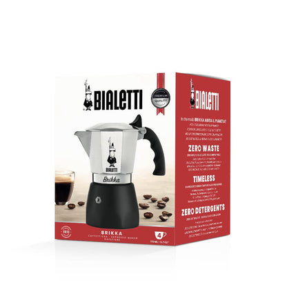 Bialetti New Brikka, Moka Pot, the only coffee maker capable of producing the cream of the espresso 2 Cups, Aluminum