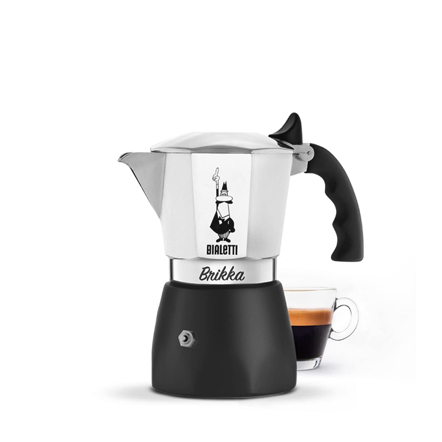 Bialetti New Brikka, Moka Pot, the only coffee maker capable of producing the cream of the espresso 2 Cups, Aluminum