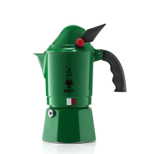 Bialetti Moka Alpina Limited Edition 3 Cup Espresso Maker/Premium Aluminium Coffee Maker Inspired by Alpina Design, Classic Octagonal Body for Even Heat Distribution, pack of 1