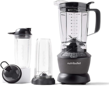 Nutribullet 1000W Combo Blender, USA #1 Mixer, Grinder, Smoothie Maker, Food Processor, "The Original Nutribullet", 2 Unbreakable Jars, 1.6L Extra Large Pitcher & Tamper, 2yrs warranty (Dark Grey)