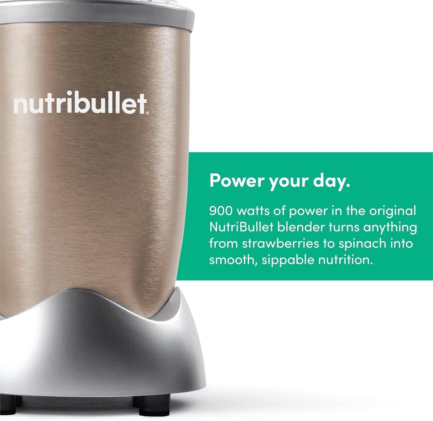 NutriBullet PRO 900W Blender Mixer Grinder(Jade), 12-Piece Set with 3 Unbreakable Jars & Wet/Dry Blade Set, USA’s #1 Smoothie Maker, Food Processor