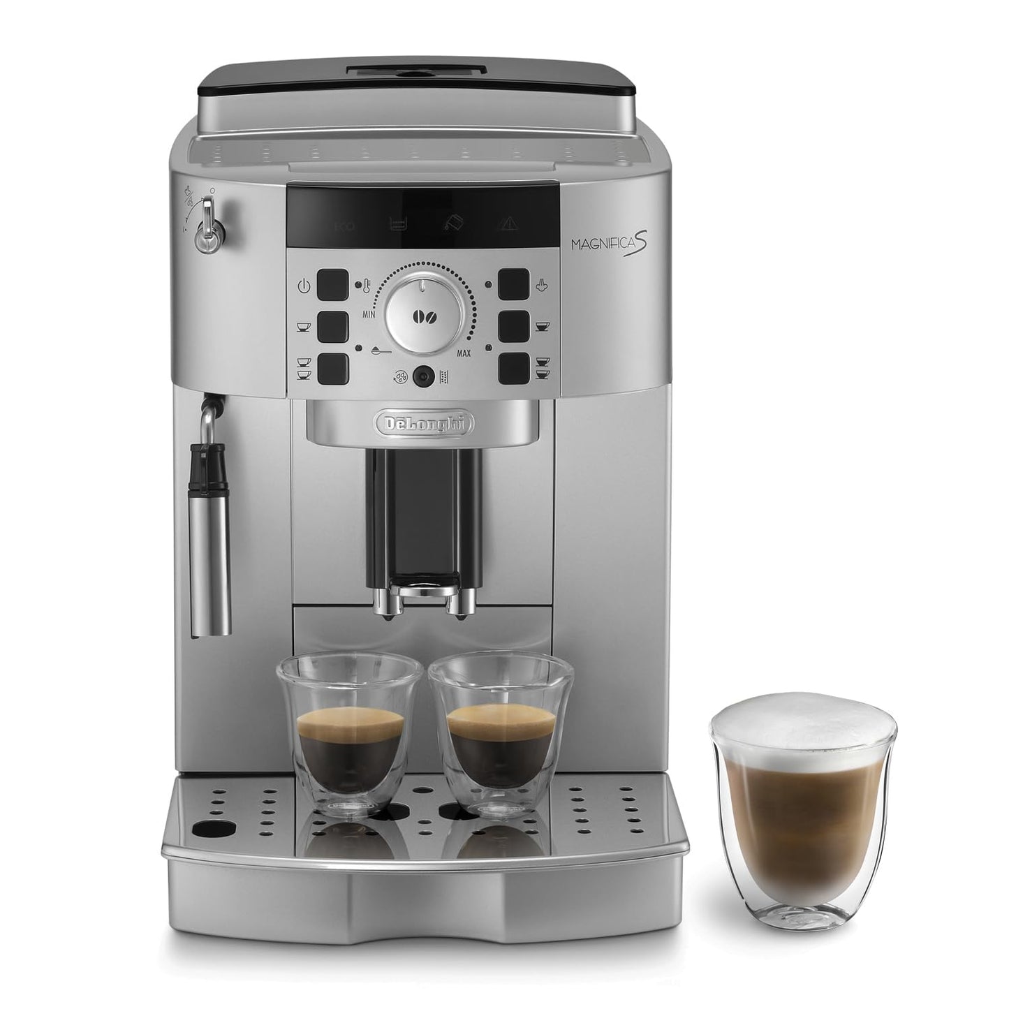 Delonghi Ecam22.110.B|Magnifica|Bean To Cup Fully Automatic Coffee Machine With Adjustable Grinder|Espresso,Cappuccino,Latte & More Recipe Options|15 Bar Pressure|Free Demo & Installation(Black)