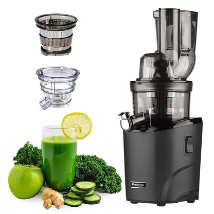 Kuvings Newly Launched Professional Cold Press Whole Slow Juicer, World's First Juicer with Patented Automatic-Cutting Auger to reduce juicing time (AUTO 10 Red + Smoothie & Sorbet)