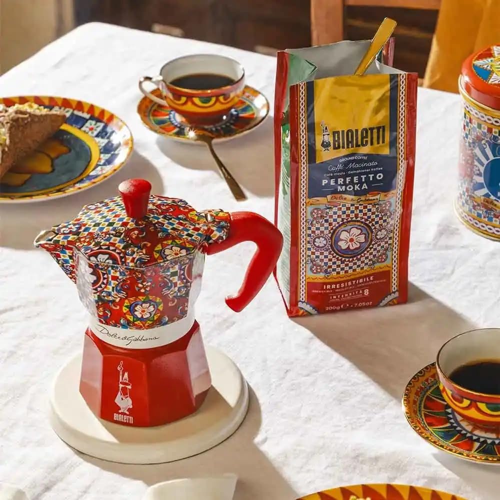 Bialetti Dolce & Gabbana Moka Express 3 cups open fire (coffee maker, espresso machine, makinetta)
