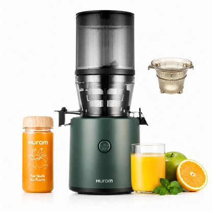 Hurom H320 Cold Press Juicer | Ultra Low Pulp | Slow Juicer | Hopper Fits Whole Produce | Ultra Quiet Motor | Easy Assembly | Cold Press Masticating Juicer, 15 Years Warranty (Matte Black)