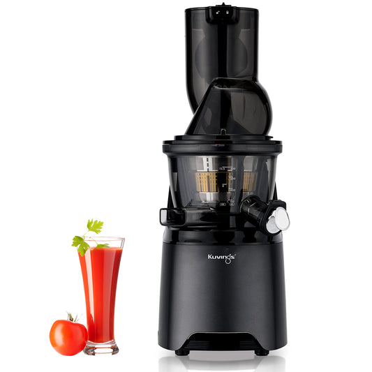 Kuvings EVO810 Black Professional Cold Press Whole Slow Juicer, World's Only Juicer with Patented Rubber & Silicon-Free Technology, 240W Strong Motor, 12 Years Warranty