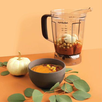Nutribullet 1000W Combo Blender, USA #1 Mixer, Grinder, Smoothie Maker, Food Processor, "The Original Nutribullet", 2 Unbreakable Jars, 1.6L Extra Large Pitcher & Tamper, 2yrs warranty (Dark Grey)