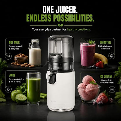Hurom E50ST Cold Press Juicer with Sorbet Strainer