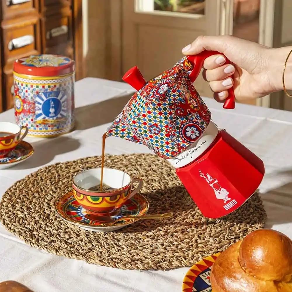 Bialetti Dolce & Gabbana Moka Express 3 cups open fire (coffee maker, espresso machine, makinetta)