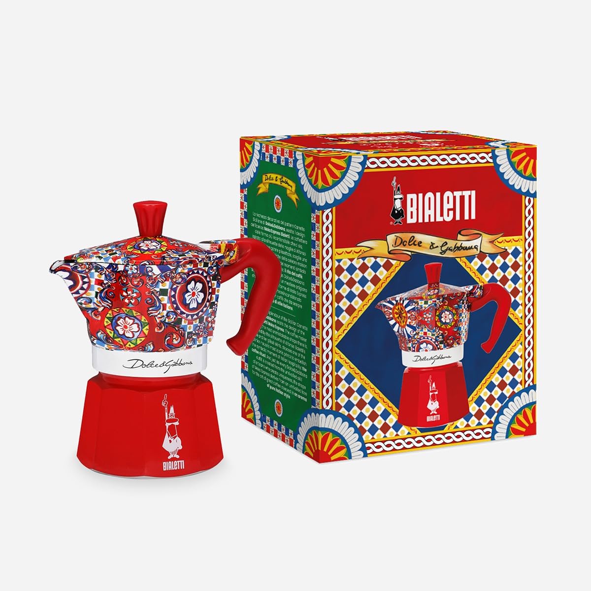 Bialetti Dolce & Gabbana Moka Express 3 cups open fire (coffee maker, espresso machine, makinetta)