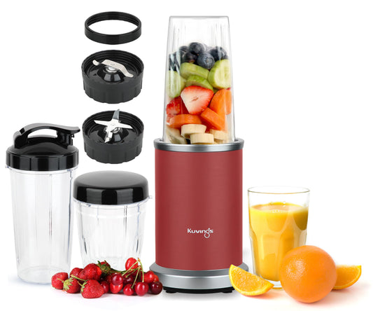 Kuvings New Launch Nutri Blender PRO 2.0 Ferrari Red, Powerful 1000 W Motor, Upgraded 2 Blade Set for Wet & Dry, 2 Jars, Longest Warranty 7 Yrs, Mixer/Grinder/Smoothie Maker