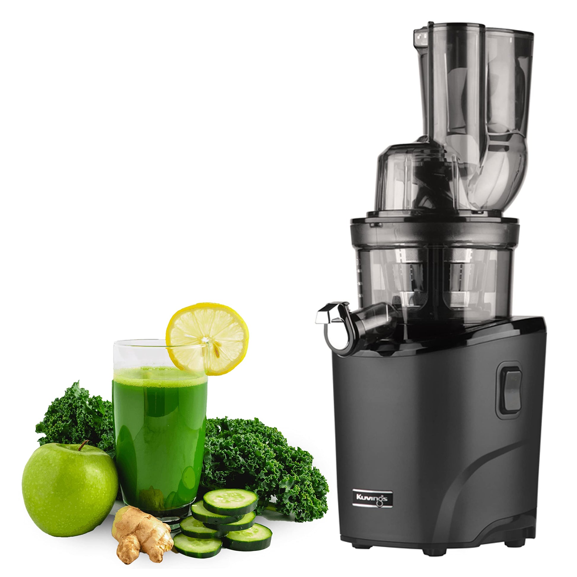 Kuvings Newly Launched Professional Cold Press Whole Slow Juicer, World's First Juicer with Patented Automatic-Cutting Auger to reduce juicing time (AUTO 10 Red + Smoothie & Sorbet)