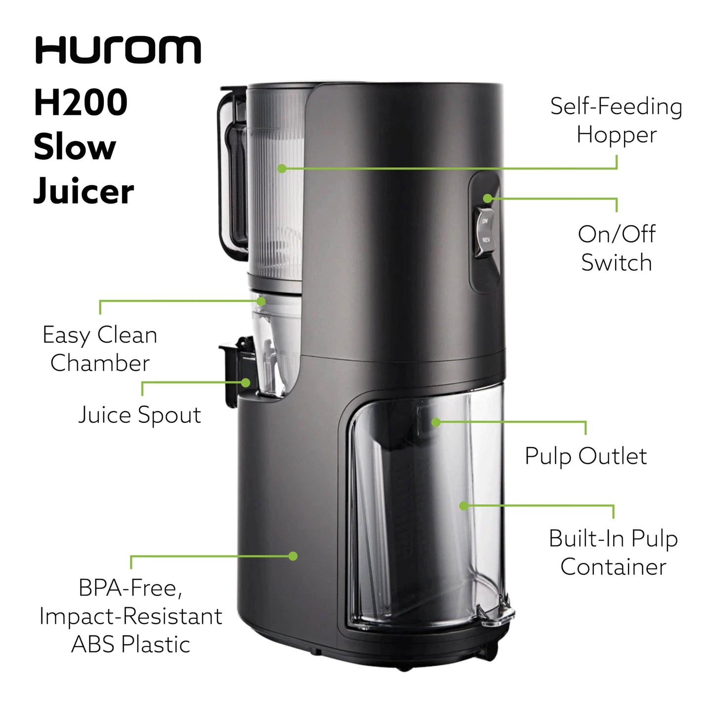 Hurom E50ST Cold Press Juicer for Home, Advanced Cold Press Technology for 20% More Juice, All-in-1 Juicer for Fruits, Vegetables, Nut Milk, World's No. 1 Slow Juicer Brand since 1974 (Mushroom White)