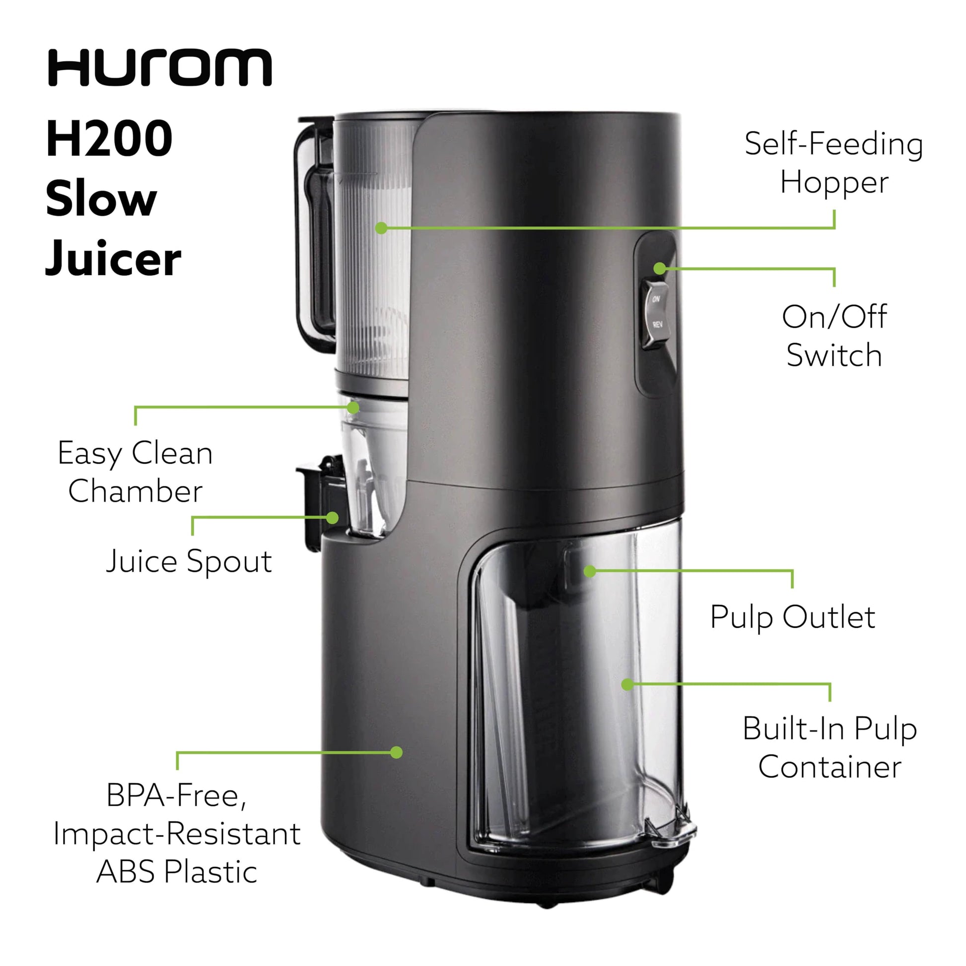 Hurom E50ST Cold Press Juicer for Home, Advanced Cold Press Technology for 20% More Juice, All-in-1 Juicer for Fruits, Vegetables, Nut Milk, World's No. 1 Slow Juicer Brand since 1974 (Mushroom White)