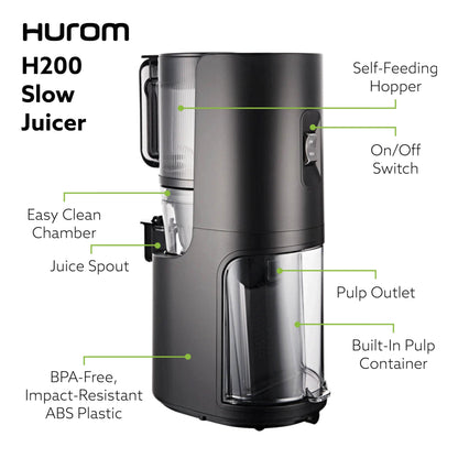 Hurom E50ST Cold Press Juicer for Home, Advanced Cold Press Technology for 20% More Juice, All-in-1 Juicer for Fruits, Vegetables, Nut Milk, World's No. 1 Slow Juicer Brand since 1974 (Mushroom White)