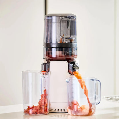Hurom E50ST Cold Press Juicer for Home, Advanced Cold Press Technology for 20% More Juice, All-in-1 Juicer for Fruits, Vegetables, Nut Milk, World's No. 1 Slow Juicer Brand since 1974 (Mushroom White)