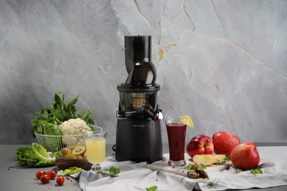 Kuvings EVO810 Black Professional Cold Press Whole Slow Juicer, World's Only Juicer with Patented Rubber & Silicon-Free Technology, 240W Strong Motor, 12 Years Warranty