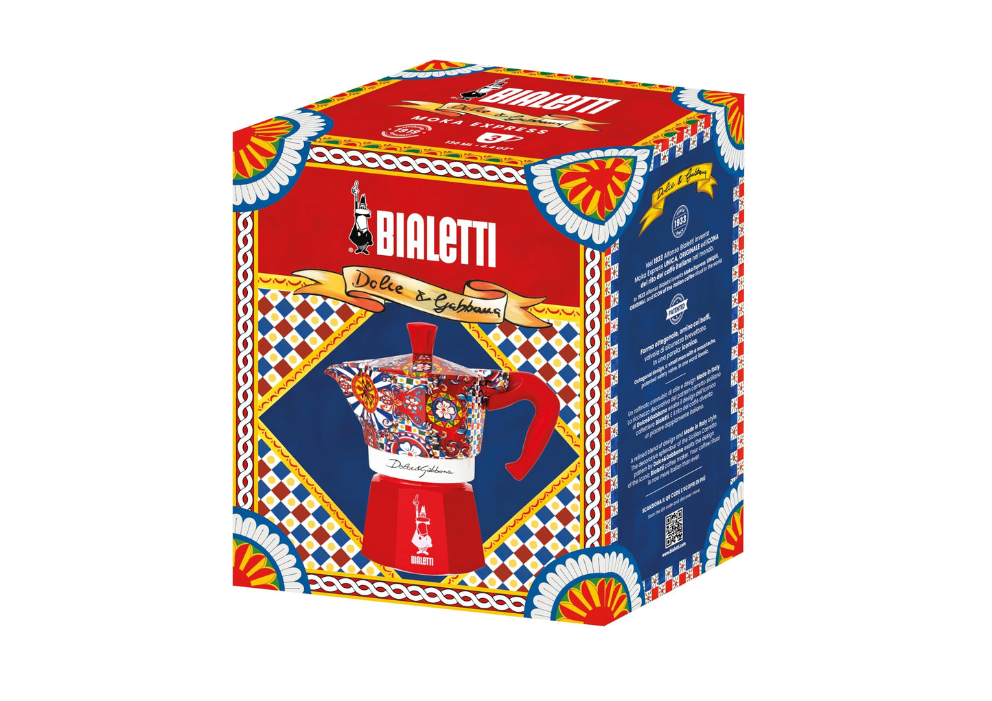 Bialetti Dolce & Gabbana Moka Express 3 cups open fire (coffee maker, espresso machine, makinetta)