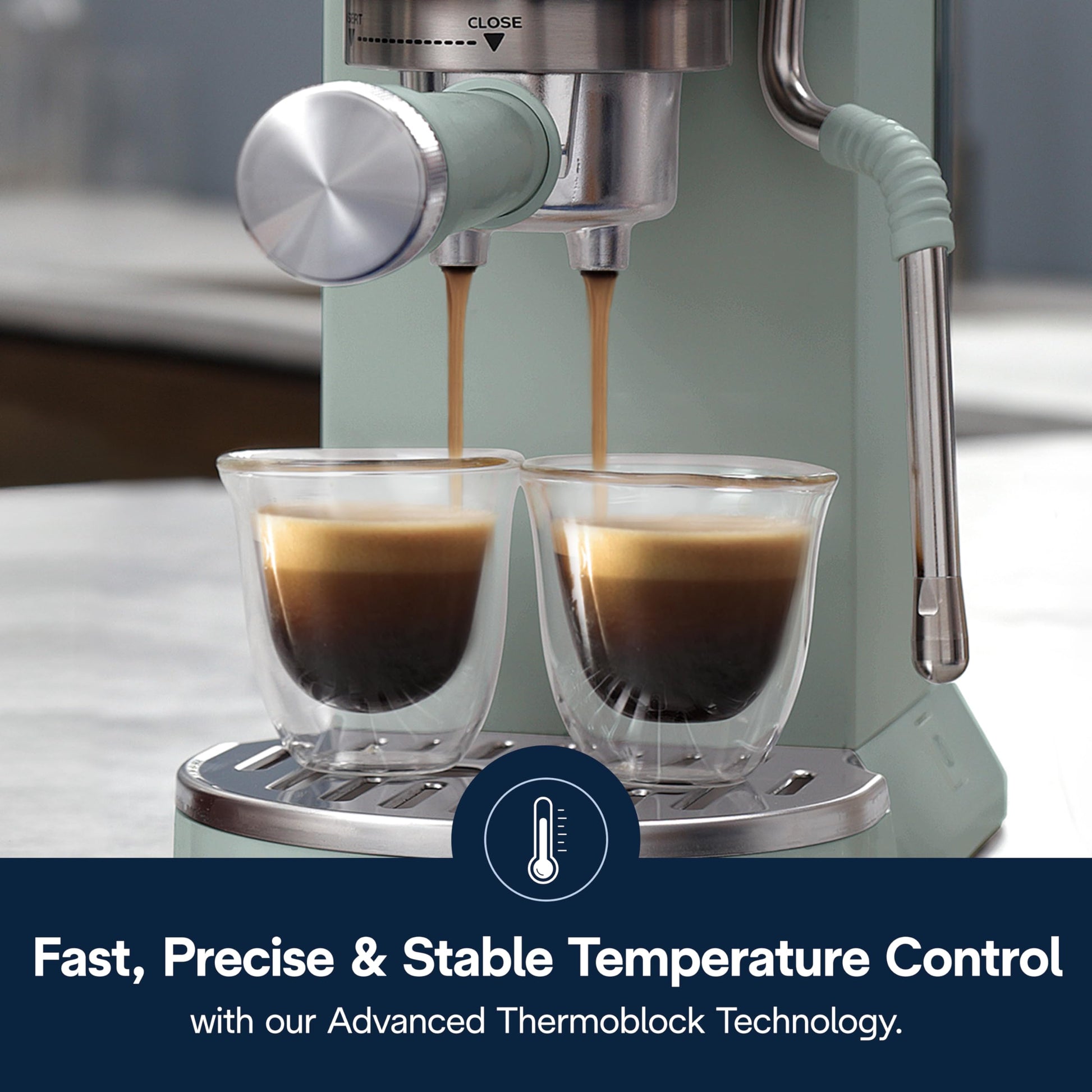 De’Longhi Dedica Duo Cold Brew Espresso Machine with Milk Frother, 15 Bar Pressure, Original Italian Barista Style Coffee Maker, Make Espresso, Latte, Cappuccino & Ice Coffee, Pistachio Green, EC890GR