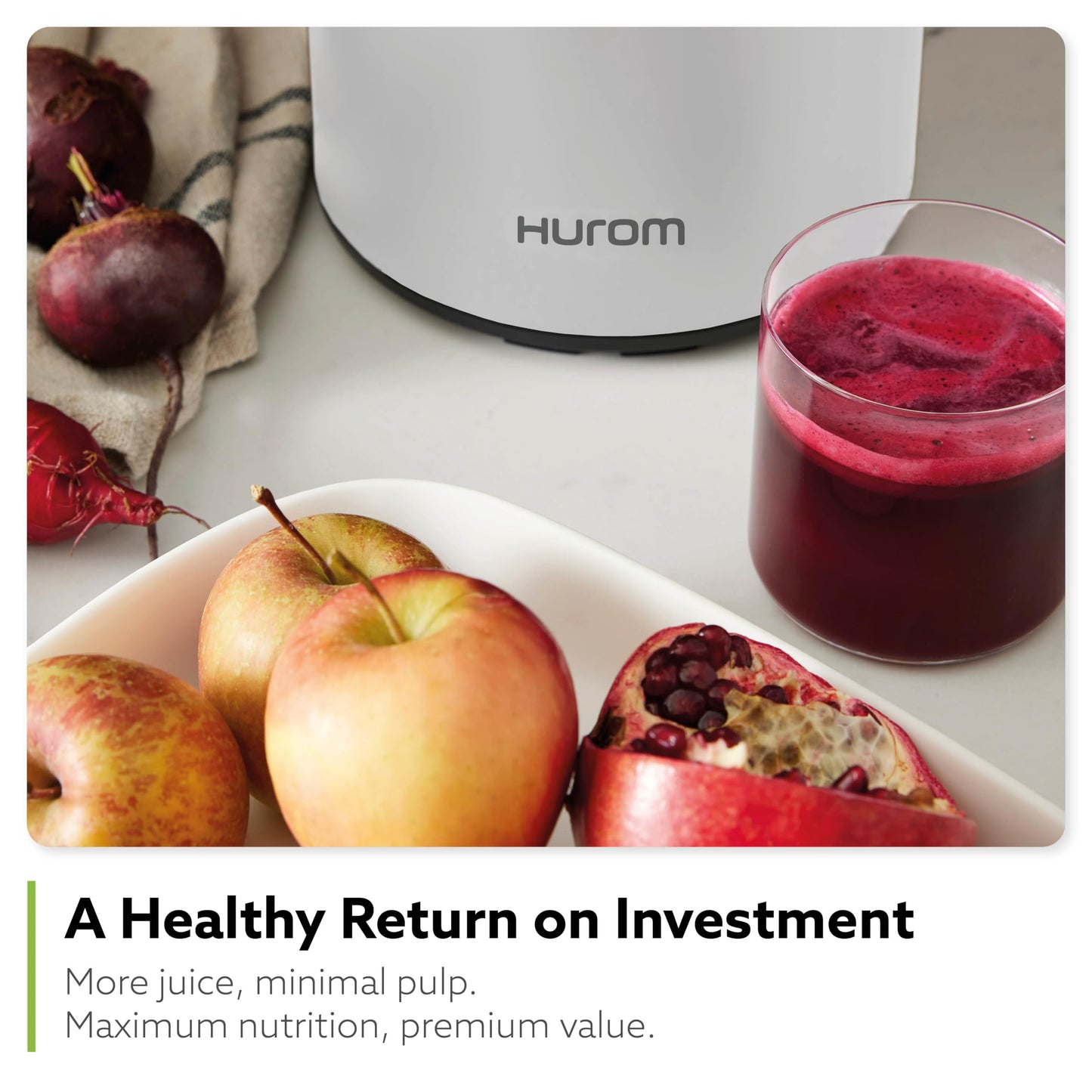Hurom New H400 Cold Press Juicer, Premium Slow Juicer, All-in-1 Juicer for Fruits, Vegetables, Nut Milk, Ultra-Quiet Motor, Easy to Clean, Strainer & Hands Free with Self Feeding, 12 Years Warranty